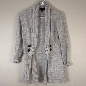 Women's Gray Cardigan Sweater with button detail XS
